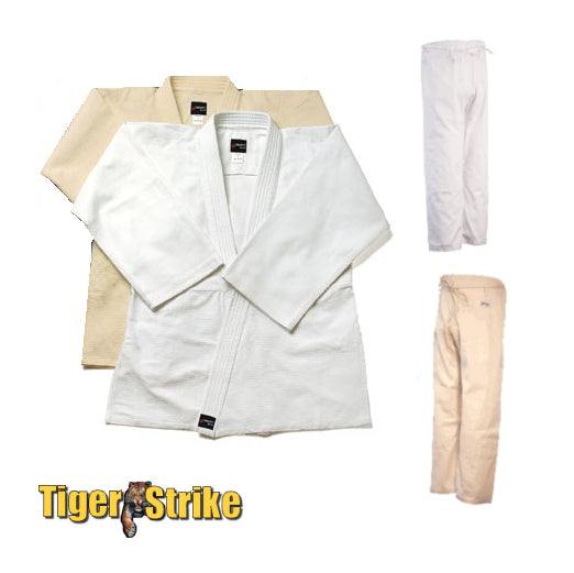 White Single Weave Judo Uniforms