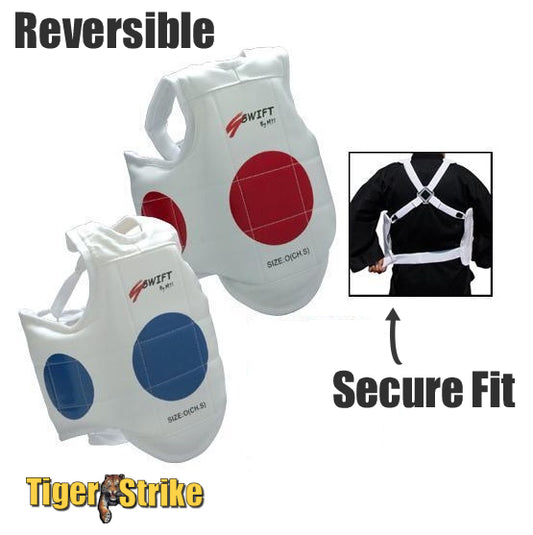 Chest Guard Martial Art Chest Protectors: Foam Reversible + Competition Guards ...